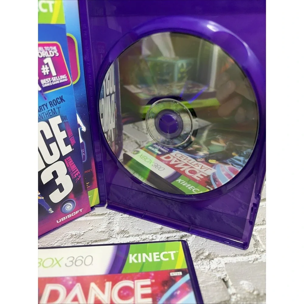 Bundle Just Dance 3 & Dance Central Bundle - Microsoft Xbox 360 - Both CIB - T&W